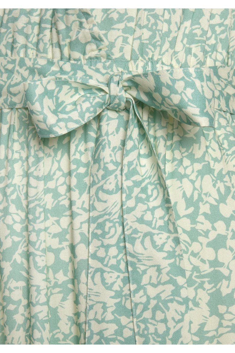 Flutter Sleeve Maxi Dress, Alternate, color, Green Patterned