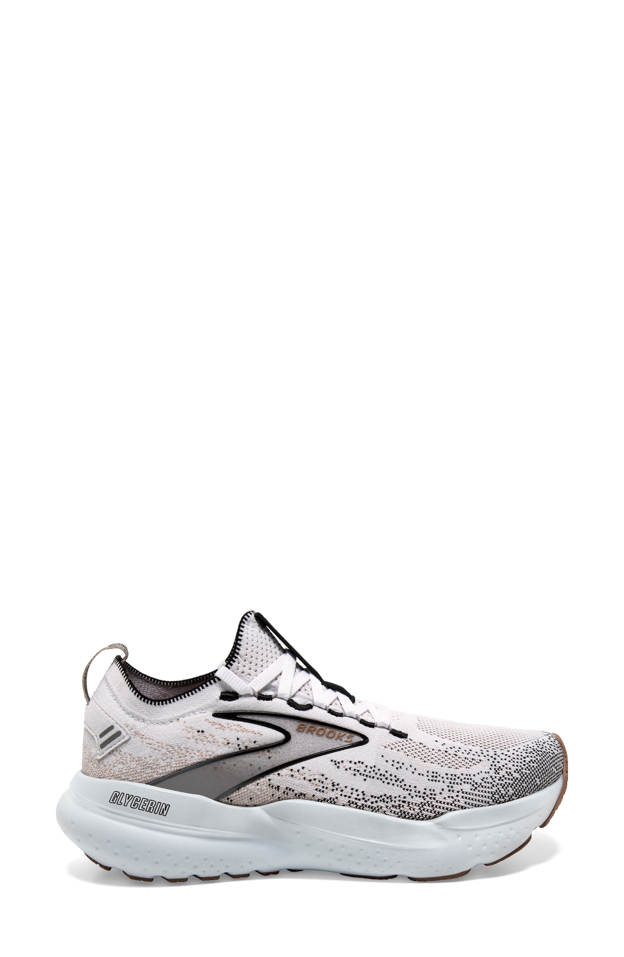 Brooks Glycerin StealthFit 21 Running Shoe, Alternate, color, White/Grey/Black