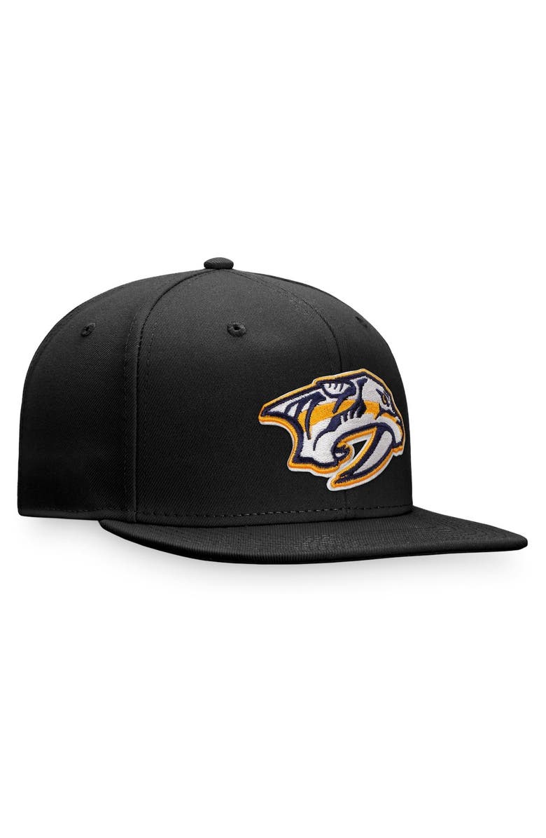 FANATICS Men's Fanatics Branded Black Nashville Predators Core Primary Logo Snapback Adjustable Hat, Alternate, color, 