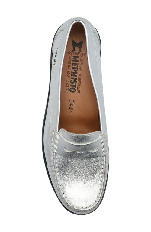 Mephisto Neda Penny Loafer In Silver