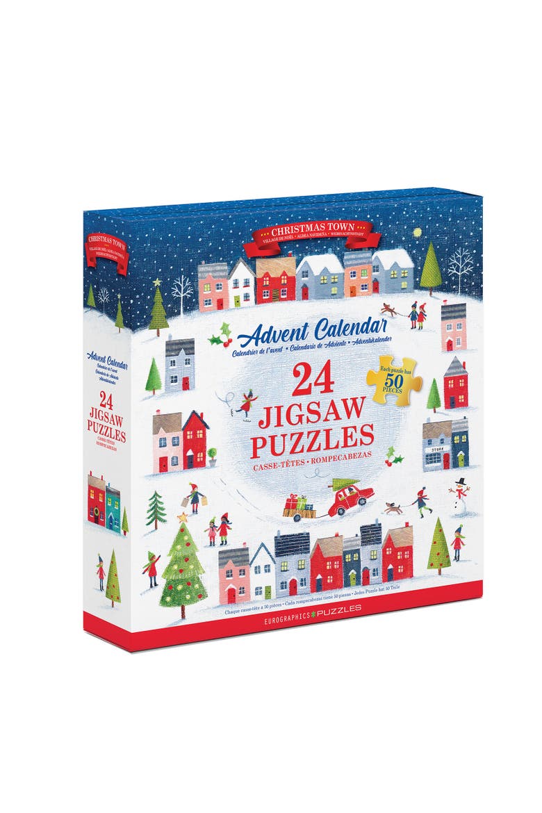 Puzzle Advent Calendar Christmas Town, Main, color, Multicolored