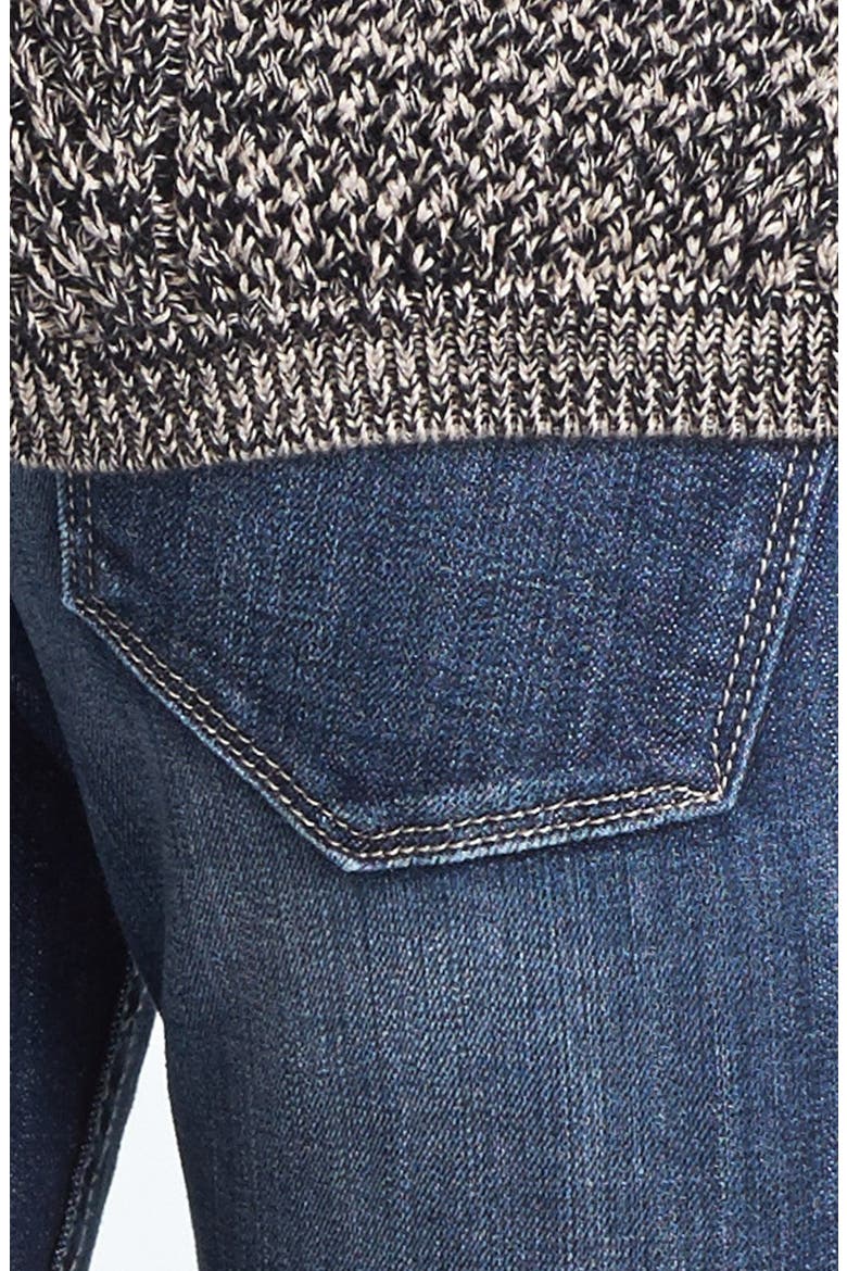 Destroyed Skinny Jeans, Alternate, color, DARK WASH