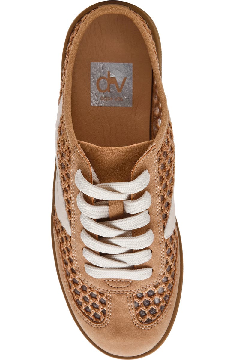 DV by Dolce Vita Vitally Faux Shearling Lined Mule Sneaker, Alternate, color, Camel Woven