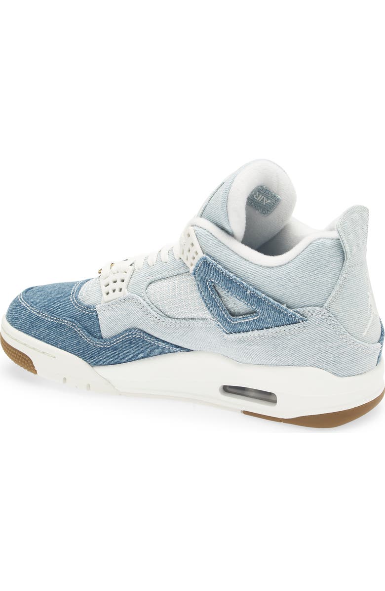 Jordan Air Jordan 4 Retro 'Worn Blue' Basketball Sneaker, Alternate, color, Sail/ Light Brown/ Blue