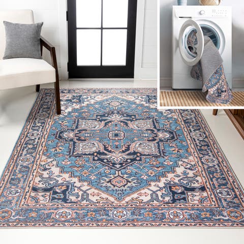 Cirali Ornate Large Medallion Machine-Washable Area Rug