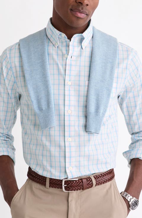 Lorelei Plaid Perfect Wash Stretch Cotton Button-Down Shirt