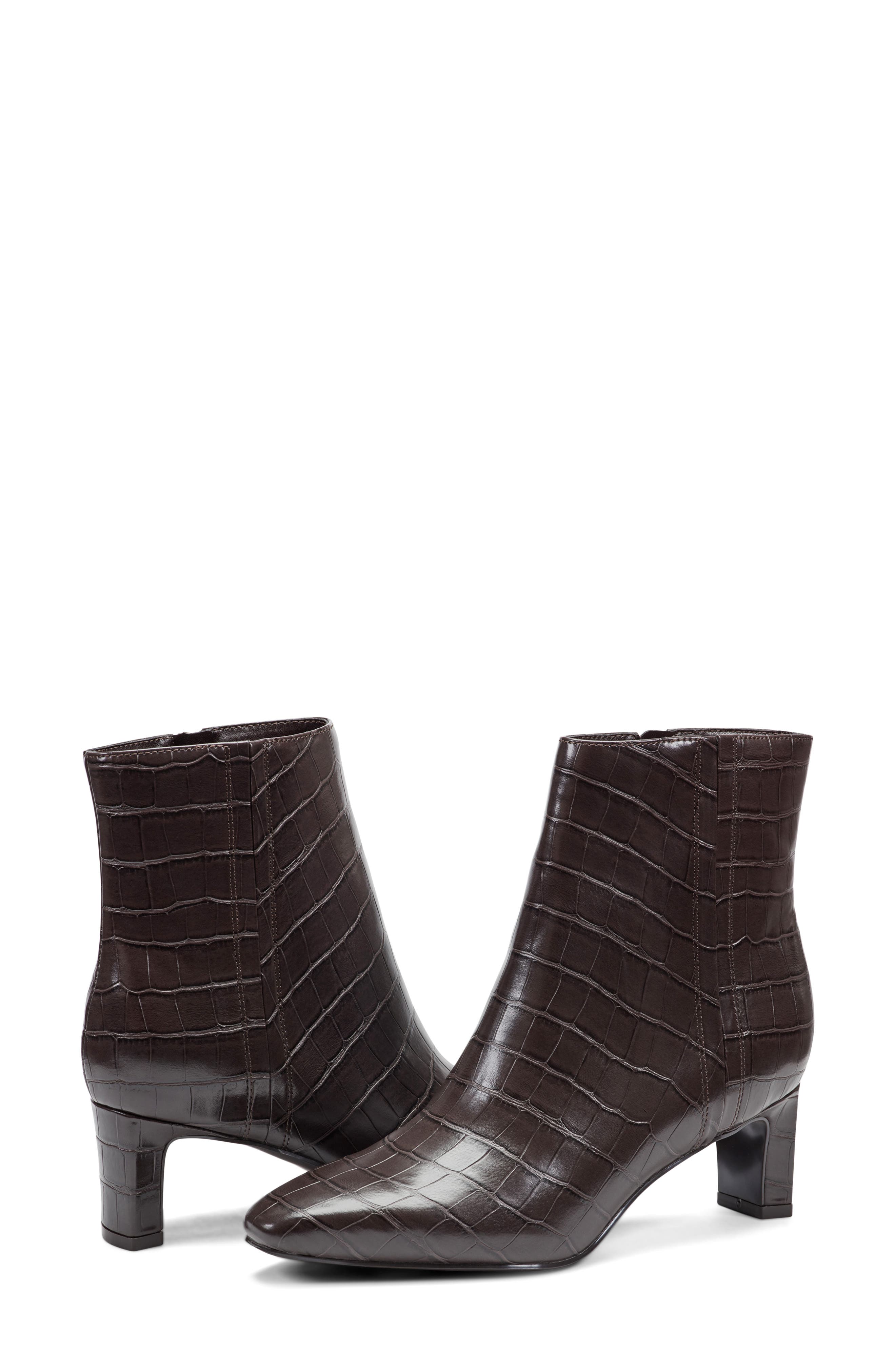 Rockport Marisa Bootie, Alternate, color, Dark Brown Croco
