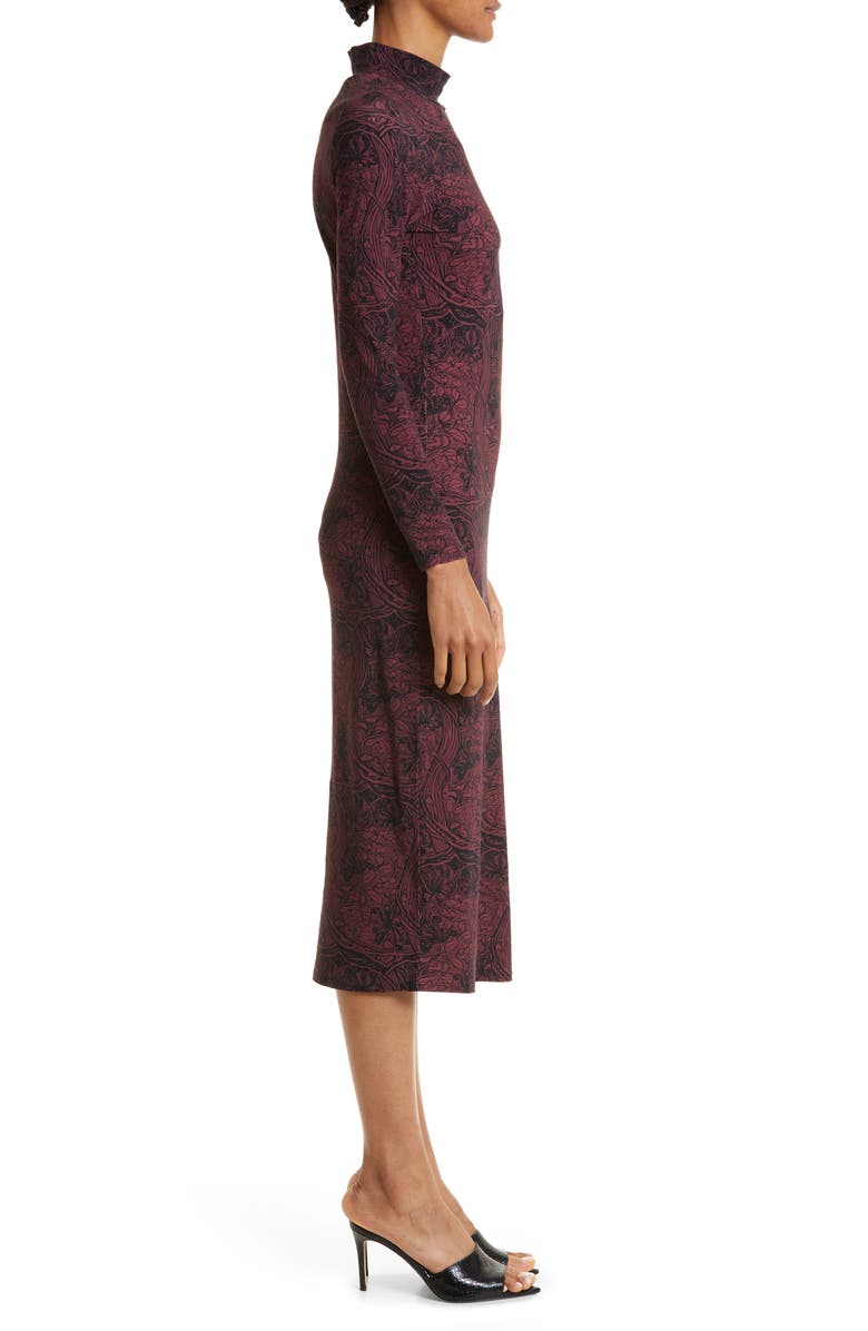 Ted Baker London Eleanor Floral Long Sleeve Body-Con Dress, Alternate, color, 