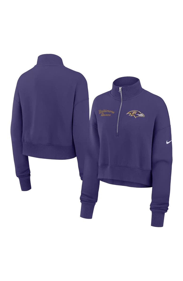 Nike Women's Nike Purple Baltimore Ravens Primetime Phoenix Half-Zip Sweatshirt, Main, color, Purple