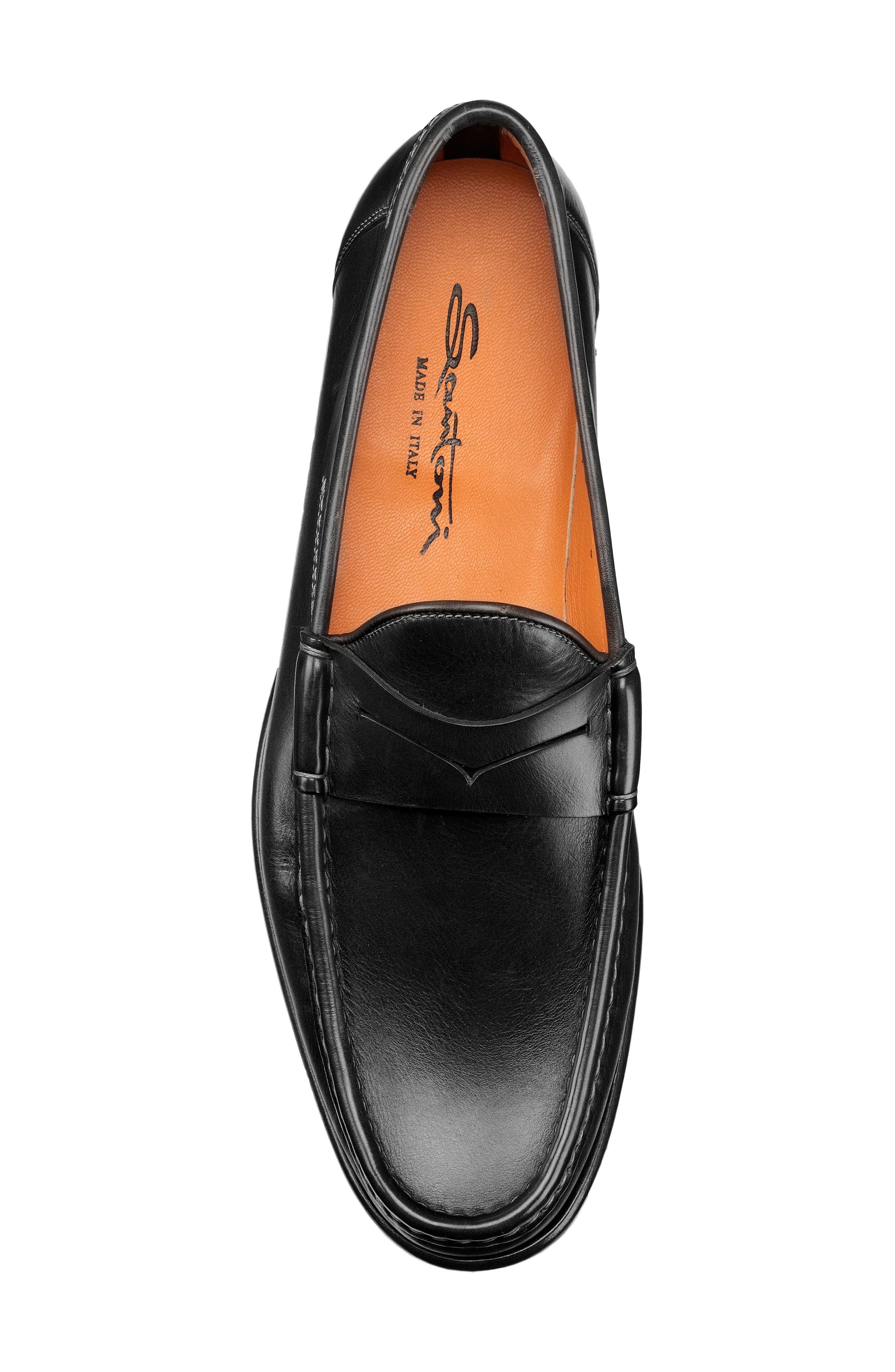 Santoni Ascott Penny Loafer, Alternate, color, Black