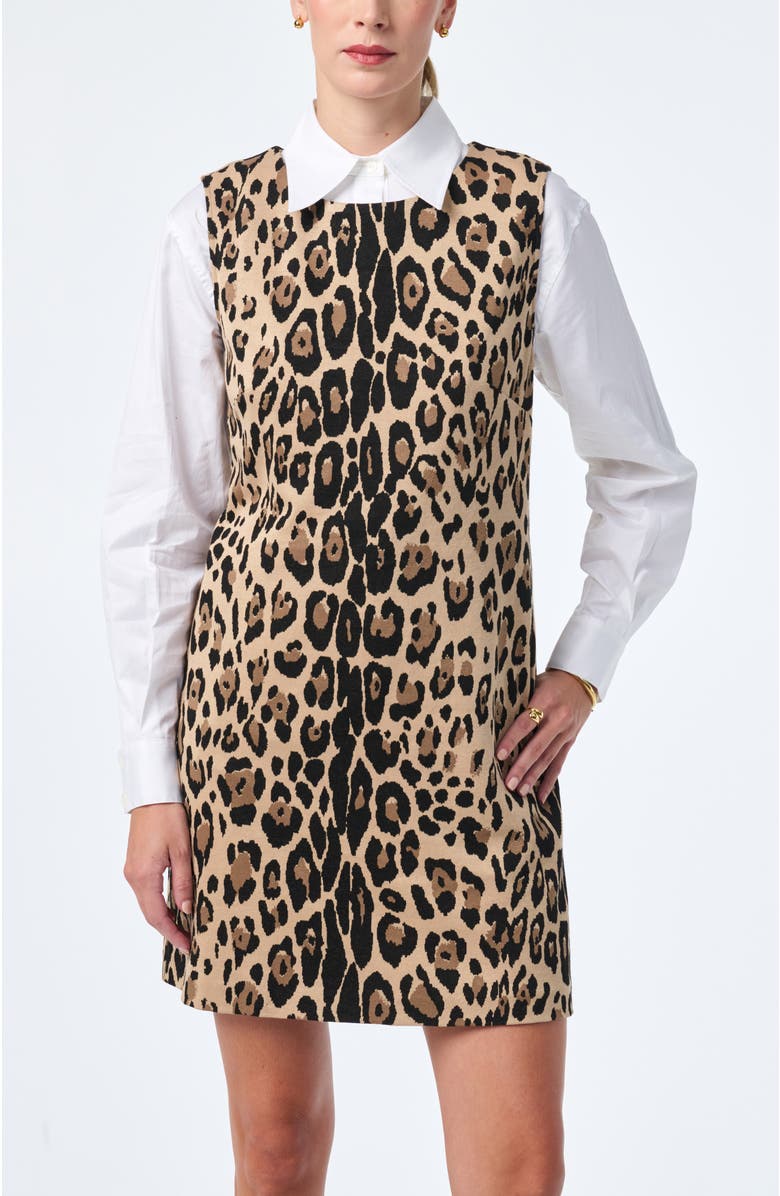 Trina Turk Adapted Leopard Shift Dress, Alternate, color, Multi