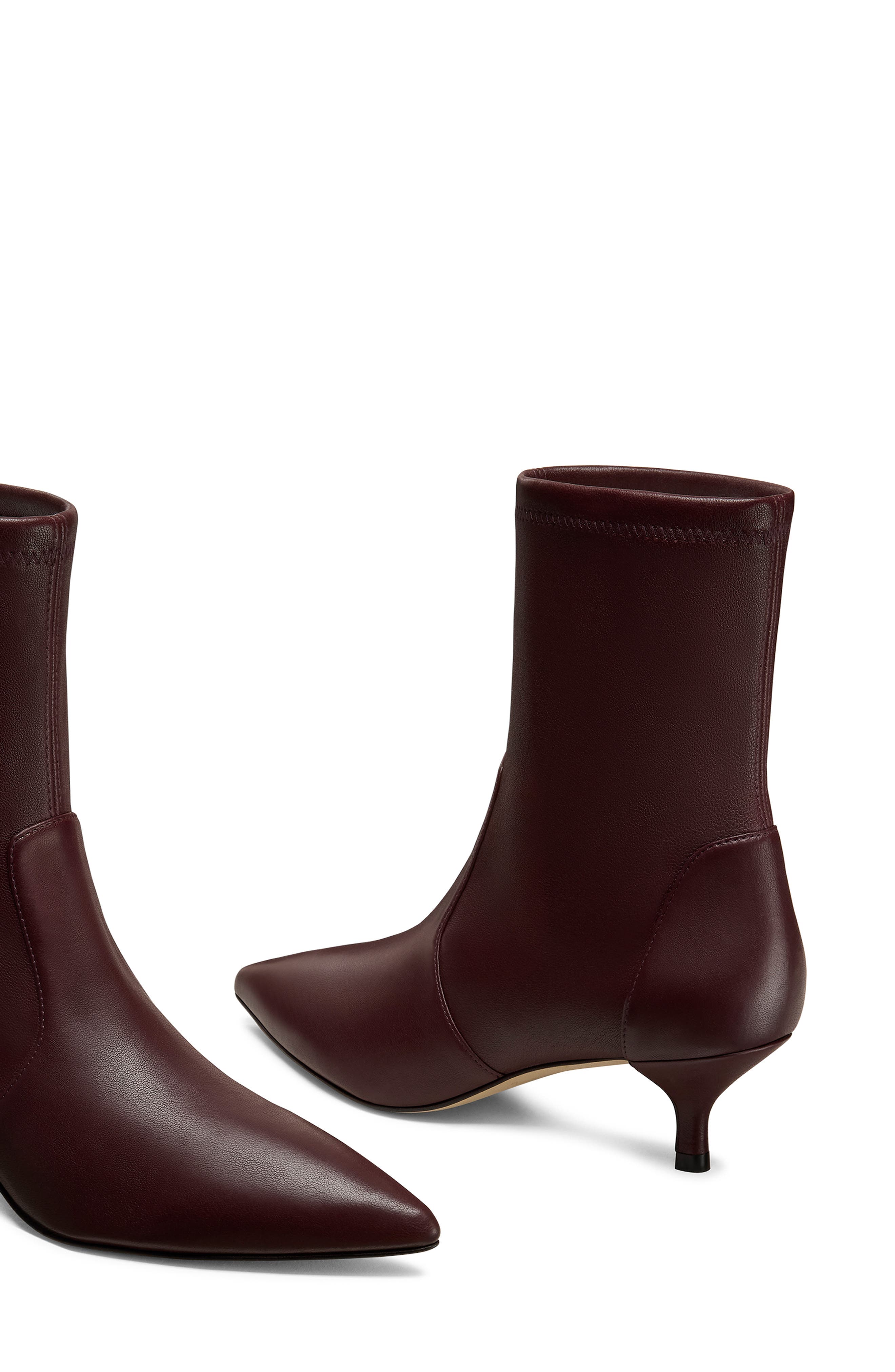 Stuart Weitzman Mara 50 Kitten Heel Bootie, Alternate, color, Cordovan