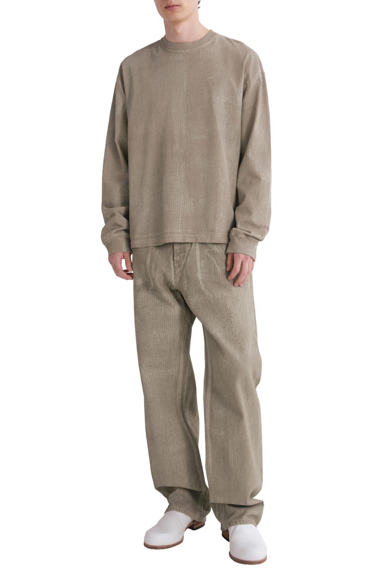 Asha Paint Print Long Sleeve T-Shirt, Alternate, color, DELTA MID GREY