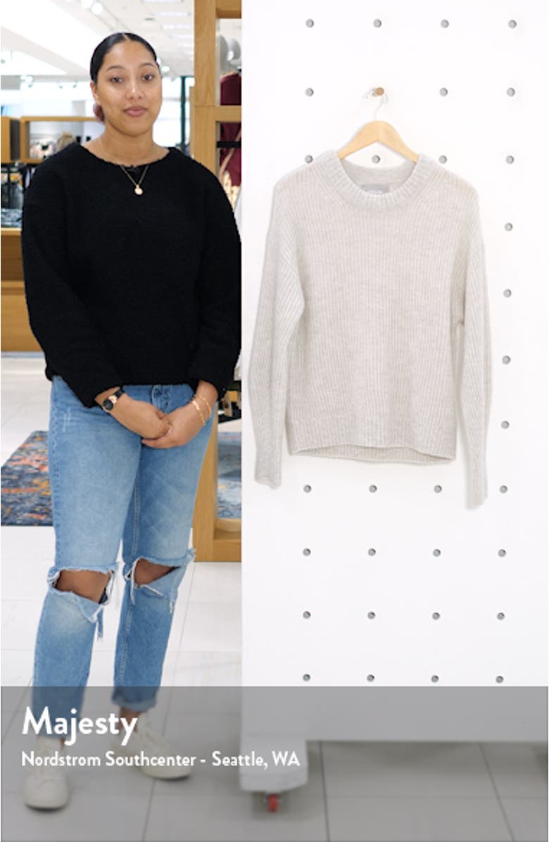 The Oversize Alpaca Blend Crewneck Sweater, sales video thumbnail