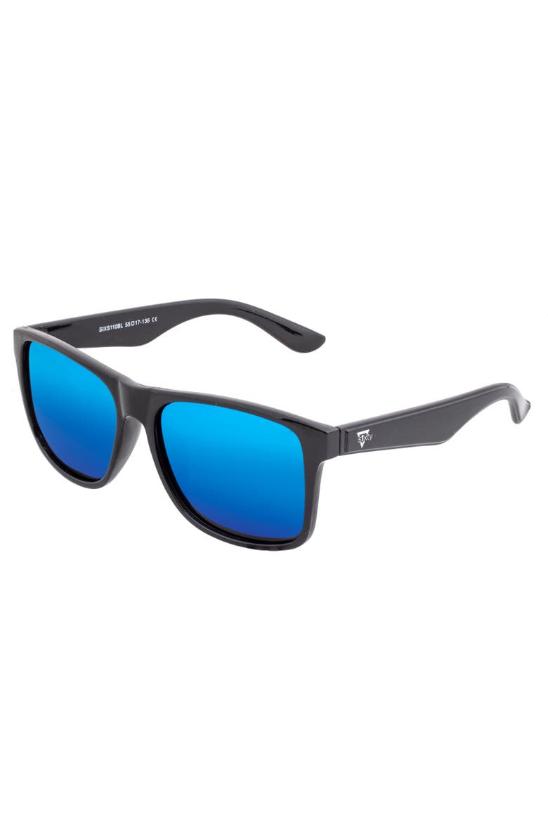 Solaro Polarized Sunglasses, Main, color, Black/Blue