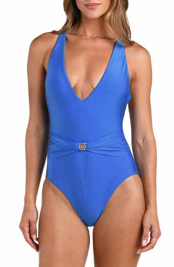 Lisa Shimmer Plunge One-Piece Swimsuit