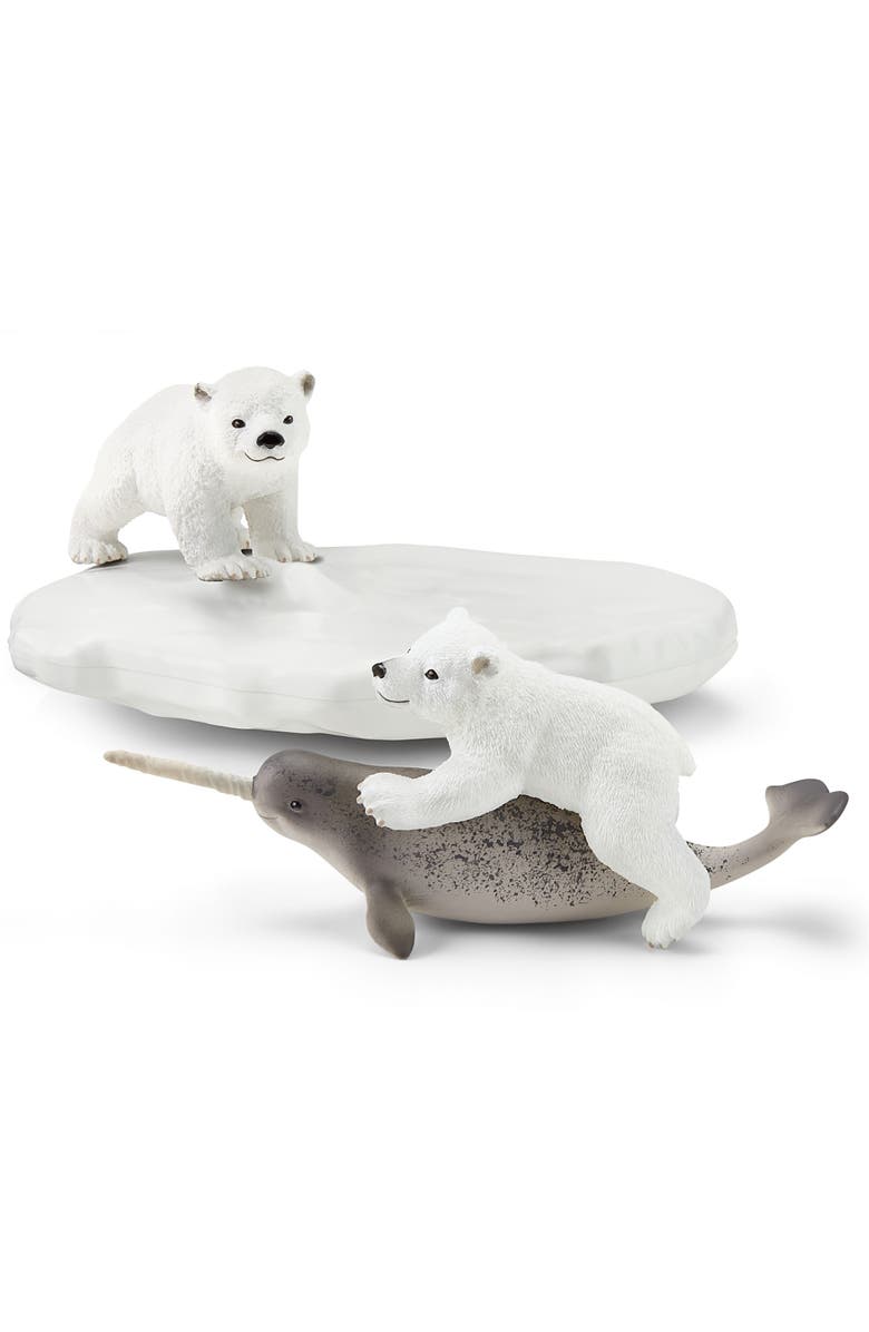 Schleich Wild Life Polar Playground, 4 Piece Figurine Playset, Alternate, color, 
