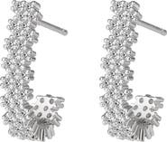 DLORIA Elara Sparkling Cubic Zirconia J Hoop Earrings