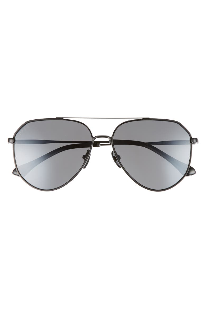Dash 58mm Aviator Sunglasses, Alternate, color, MATTE BLACK/ GREY