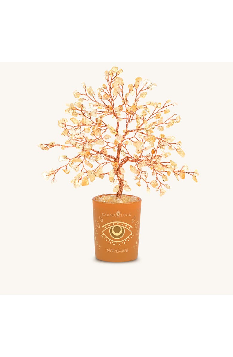 Karma and Luck Citrine Feng Shui Crystal Tree November Birthstone Illuminated Path, Main, color, Orange/Yellow