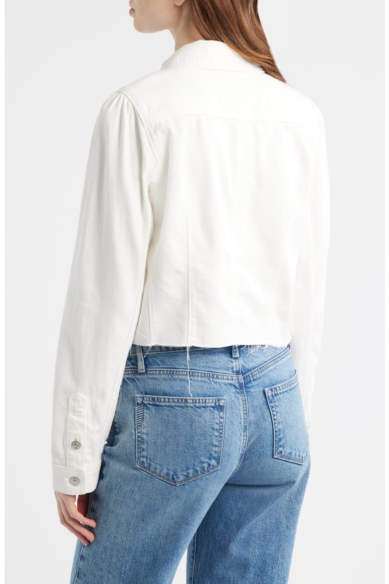 Pacey Raw Hem Crop Twill Jacket, Alternate, color, TONAL ECRU