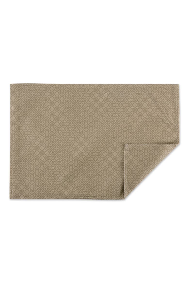 Outdoor Tonal Lattice Printed Placemat Set/6, Alternate, color, Stone