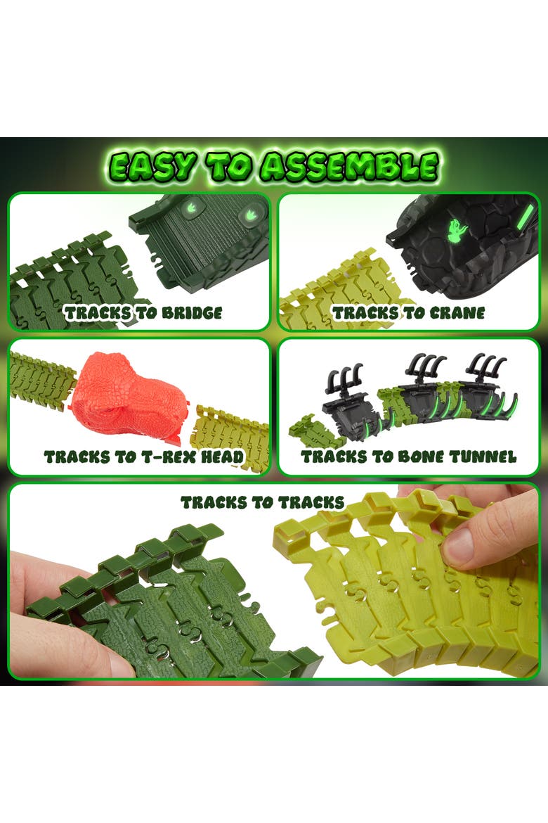 Dinosaur Track STEM Set Toy 225 Piece, Alternate, color, Multi Color