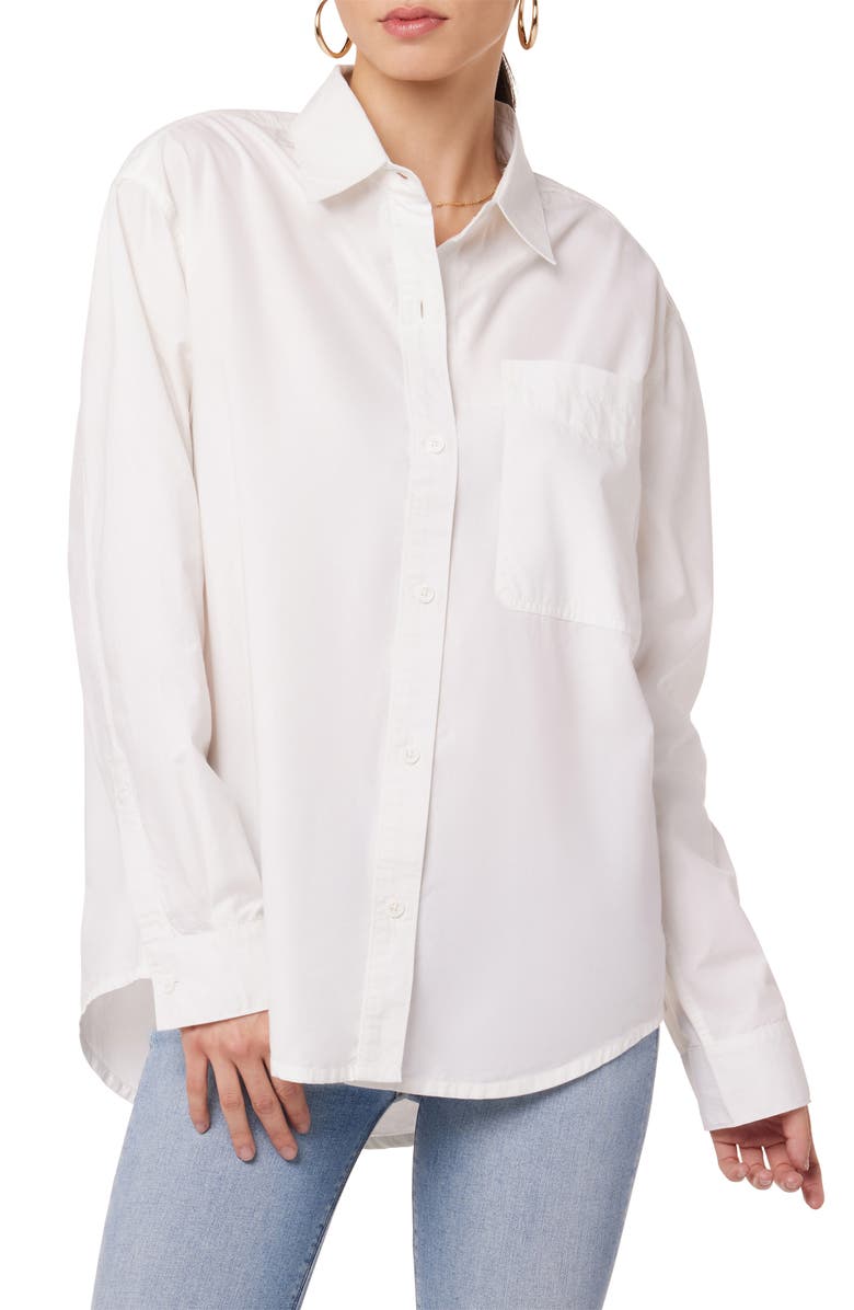 Hudson Jeans Oversize Cotton Button-Up Shirt, Main, color,
