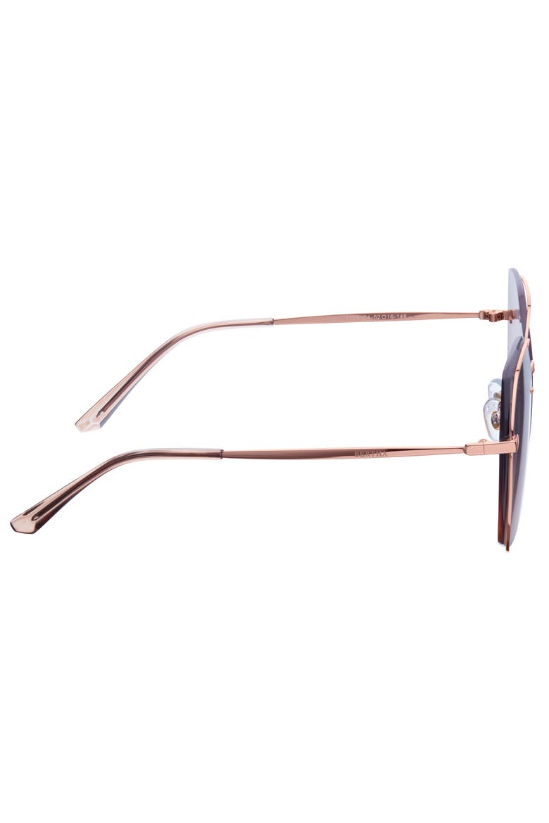 Renata Sunglasses, Alternate, color, Rose Gold/Purple
