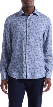 Bugatchi Julian Shaped Fit Floral Print Button-Up Shirt