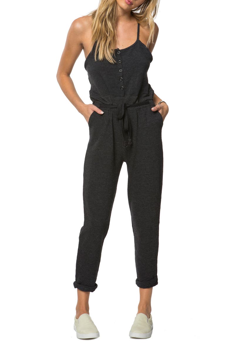 Greta Cotton Jumpsuit, Main, color, HEATHER GREY