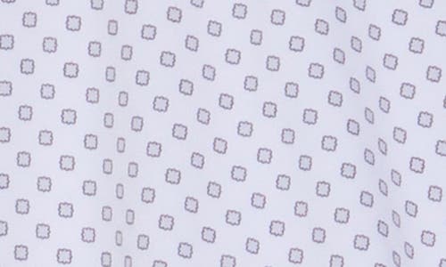 Construct Slim Fit Geo Print 4-way-stretch Button-up Shirt In White