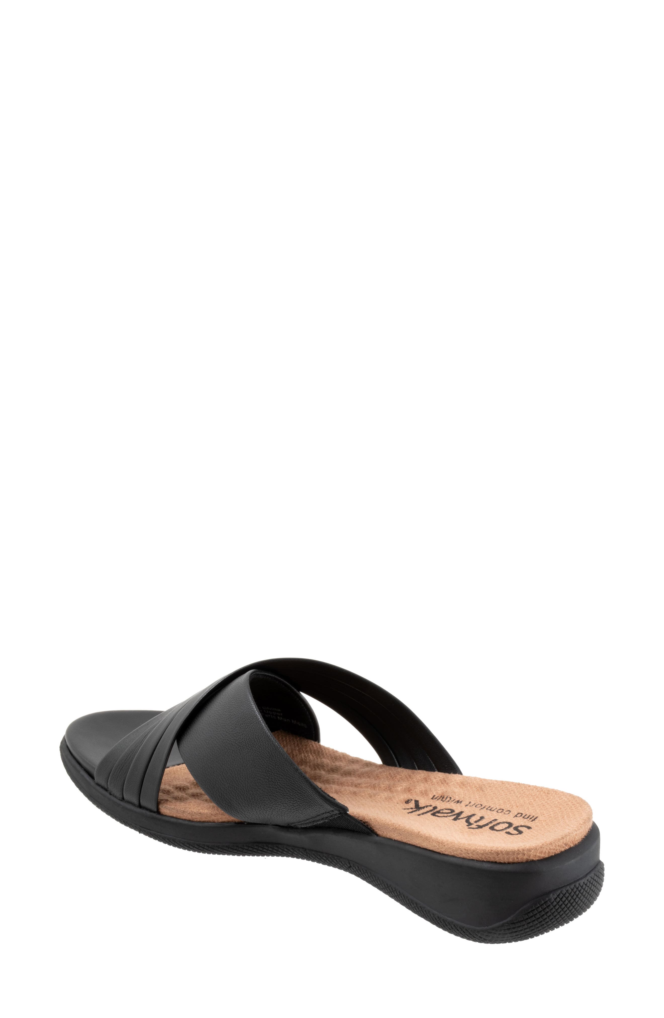 SoftWalk<sup>®</sup> Tillman 5.0 Leather Cross Strap Slide Sandal, Alternate, color, 