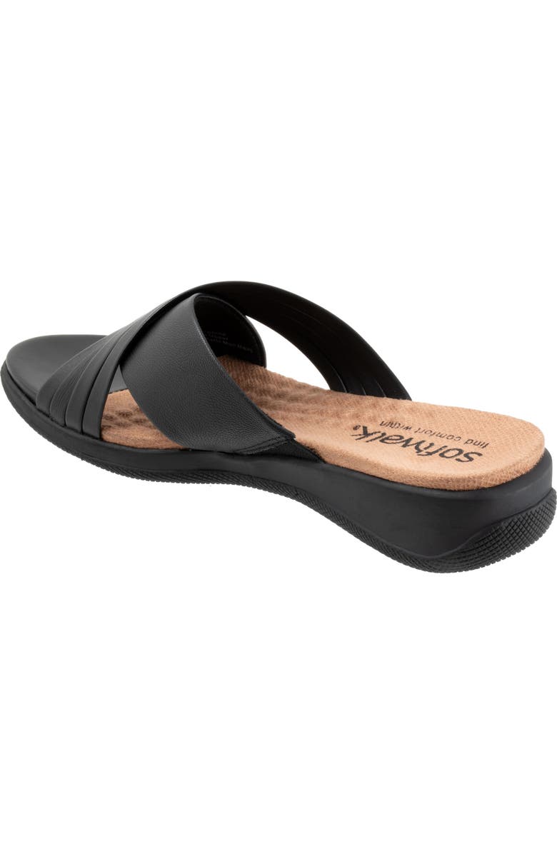 SoftWalk<sup>®</sup> Tillman 5.0 Leather Cross Strap Slide Sandal, Alternate, color,