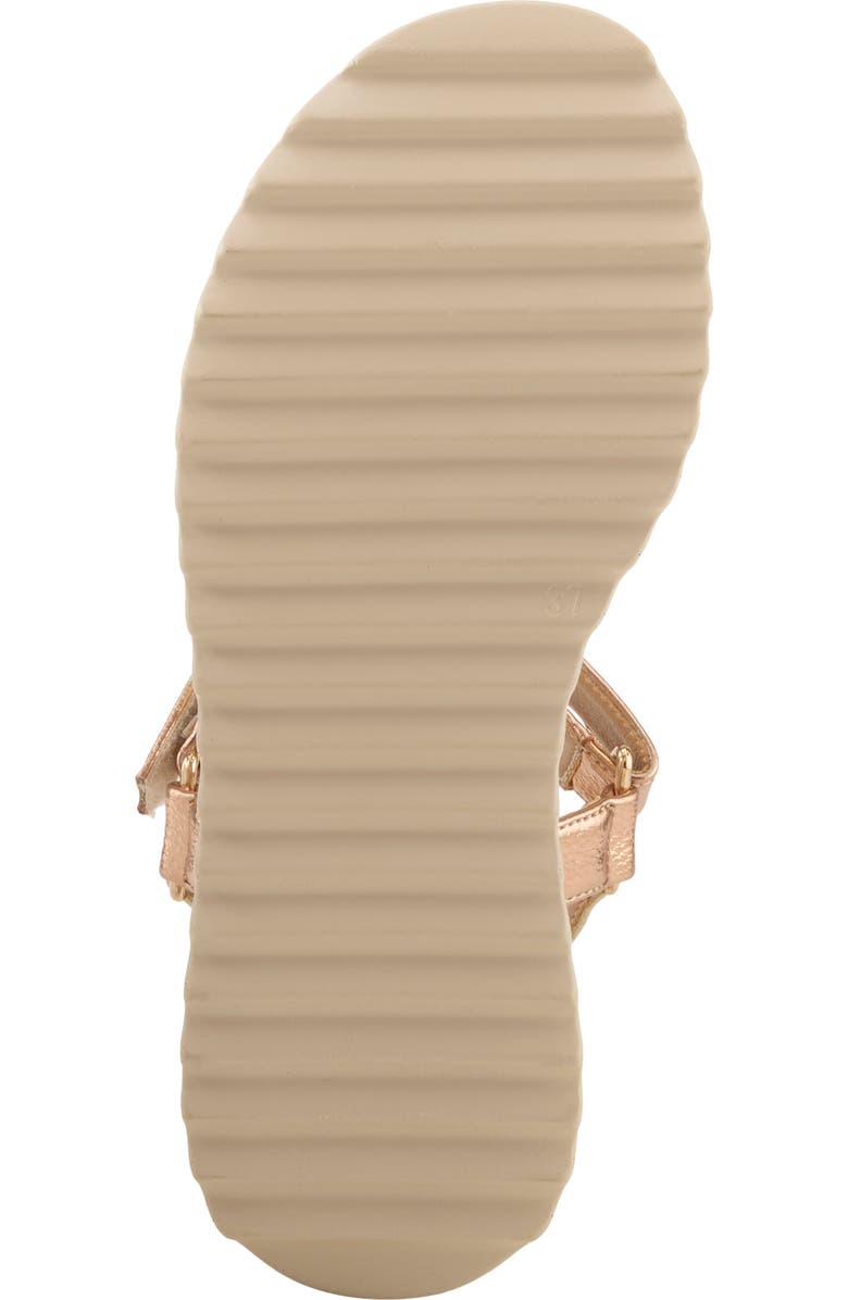 AZURA BY SPRING STEP Fabilosi Ankle Strap Wedge Sandal, Alternate, color, Champagne Multi