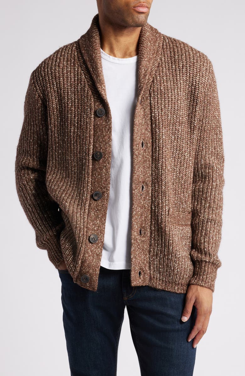 Schott NYC Heavyweight Shawl Collar Cardigan, Main, color, 