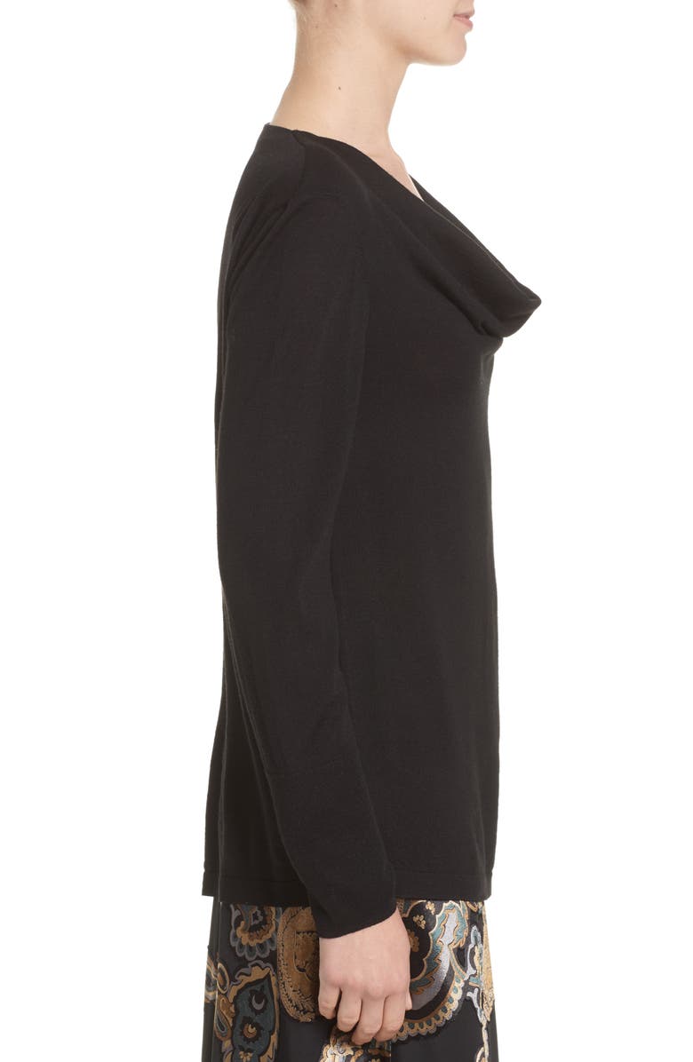 Lafayette 148 New York Asymmetrical Cowl Neck Sweater, Alternate, color,