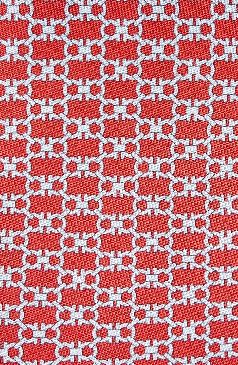 FERRAGAMO Salvatore Ferragamo Interlocking Gancini Print Silk Tie, Alternate, color,