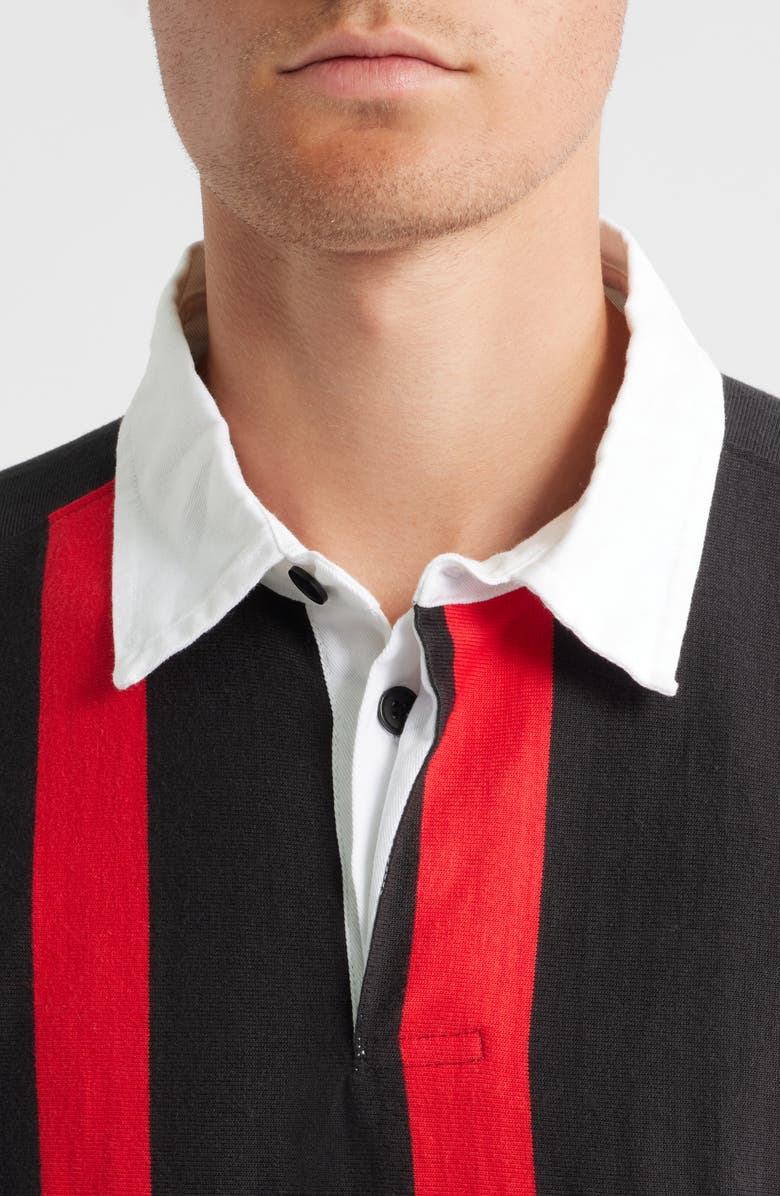 Obey Landon Stripe Rugby Shirt, Alternate, color, Black Multi