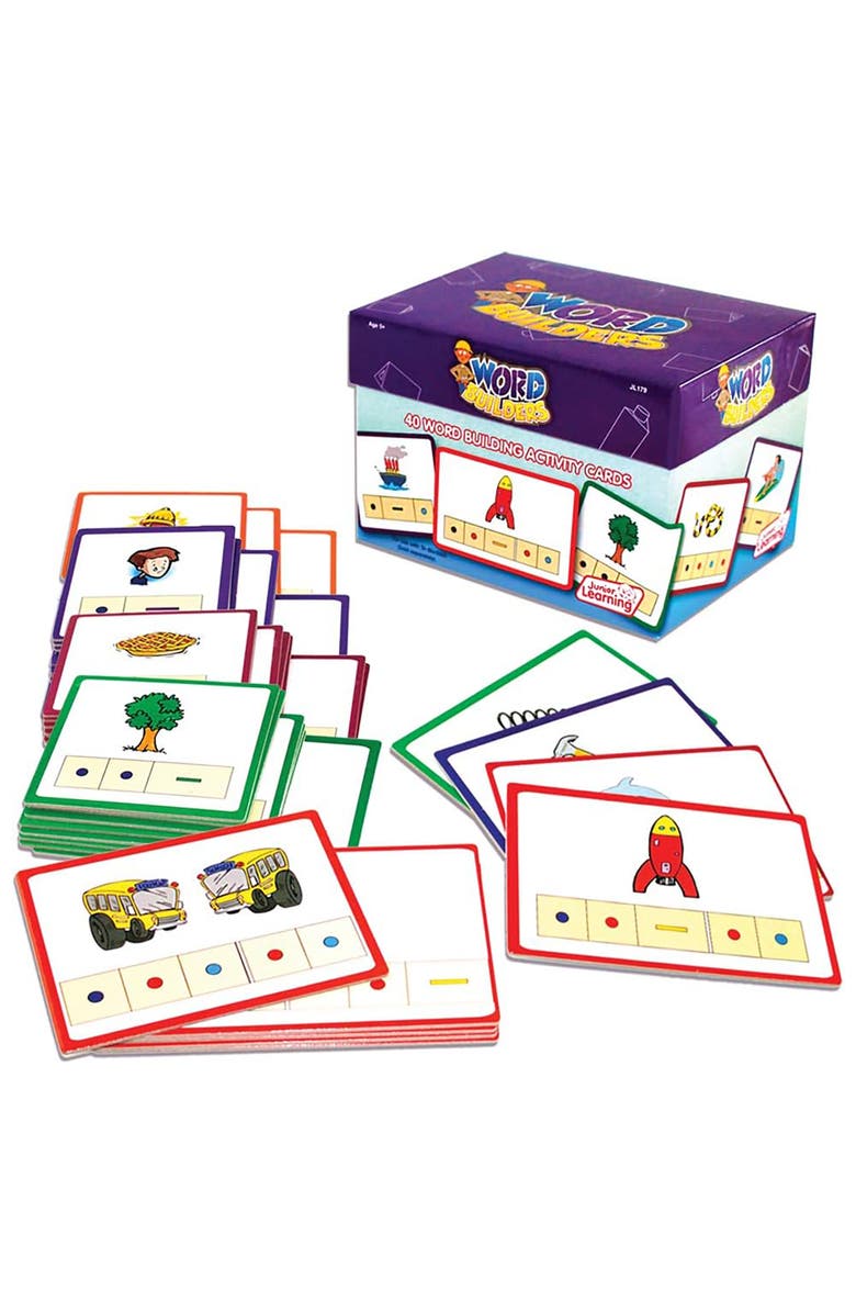 Junior Learning Word Builders Activity Flash Cards, Main, color, Multicolored