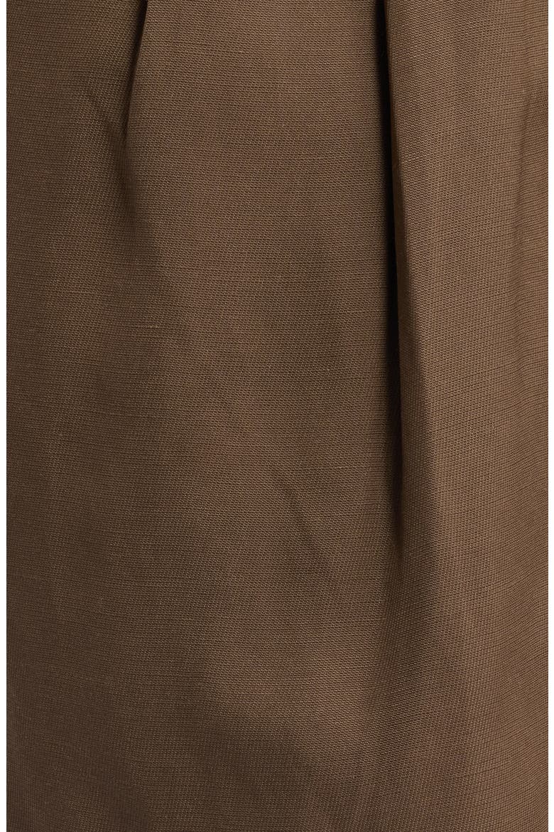 Pleated High Waist Shorts, Alternate, color, MUSHROOM