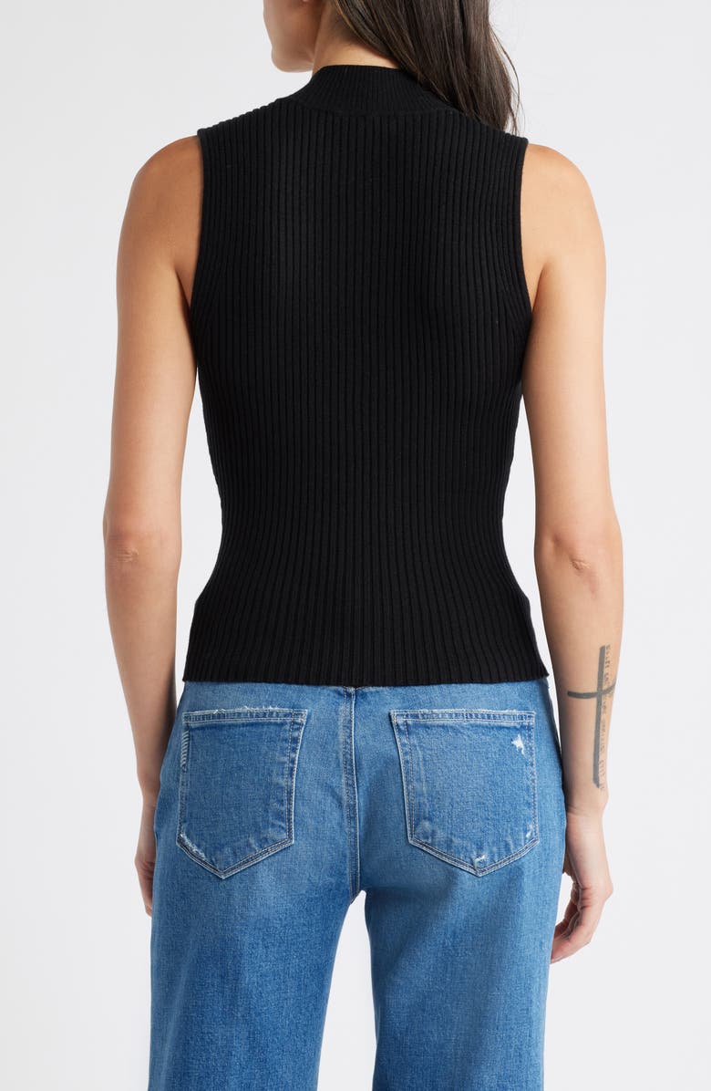 PAIGE Fidelia Mock Neck Sweater Tank, Alternate, color, Black