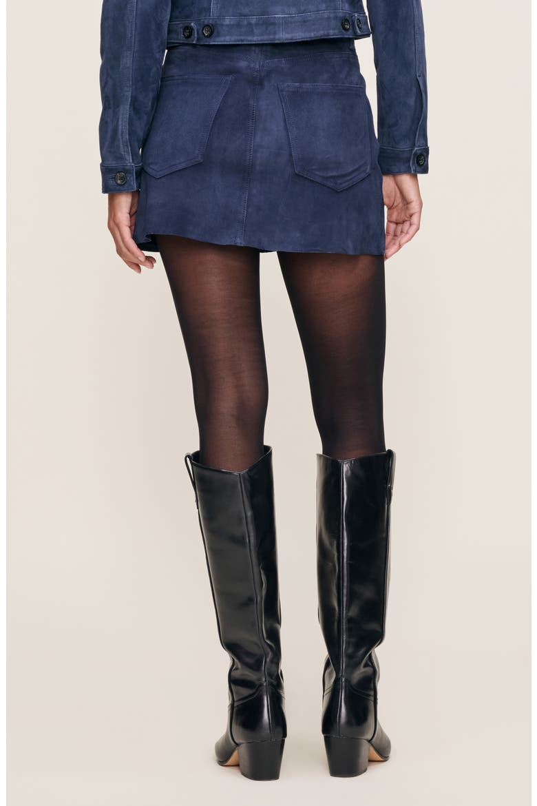 Alma Suede Miniskirt, Alternate, color, NAVY SUEDE
