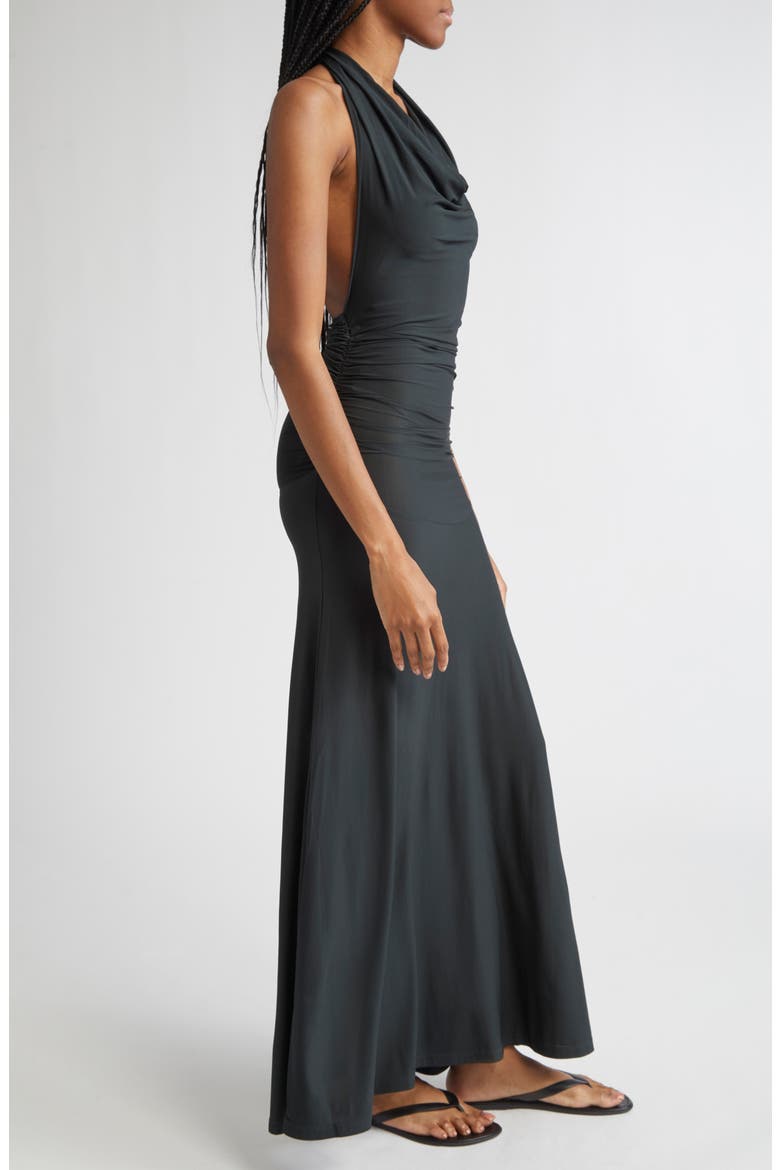 Jay Convertible Halter Maxi Dress, Alternate, color, DARK GREEN