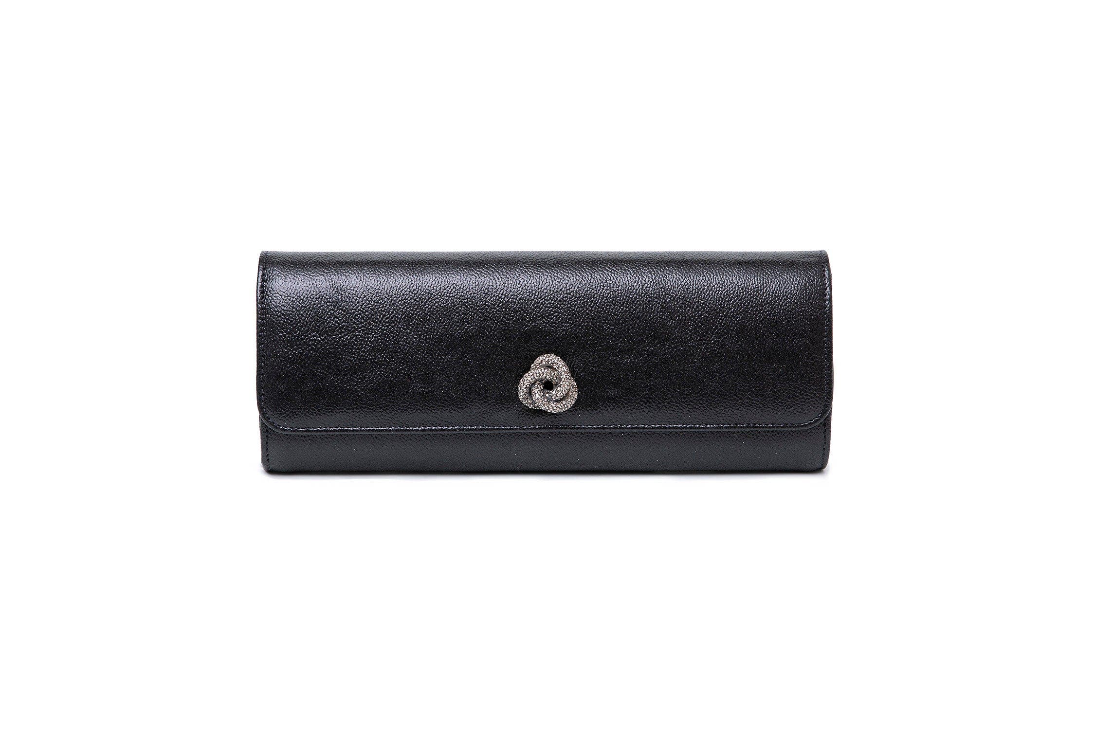 Michelle Wilhite The Mini Robbie Clutch, Main, color, Black