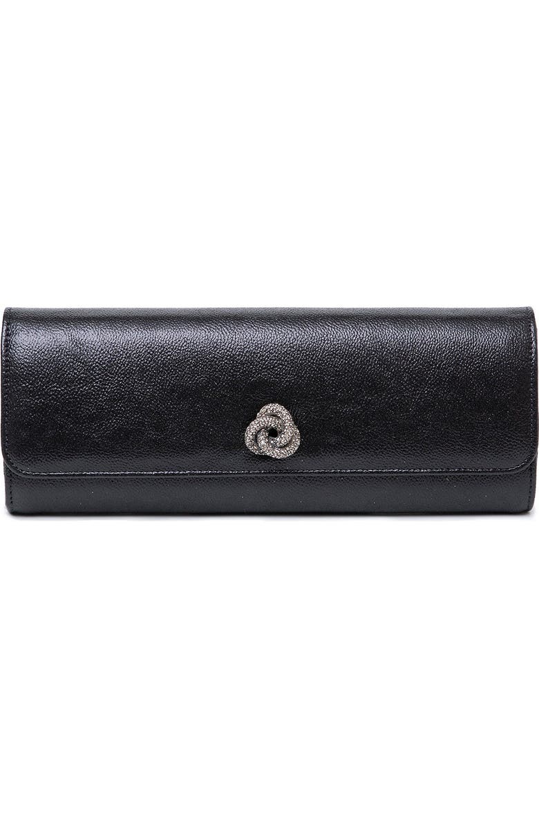 Michelle Wilhite The Mini Robbie Clutch, Main, color, Black