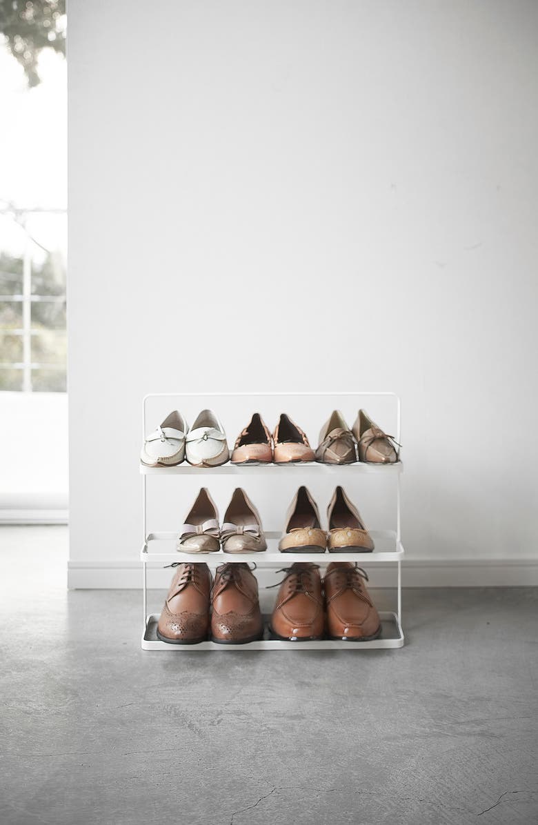 Yamazaki Steel Tower Shoe Rack, Alternate, color, White