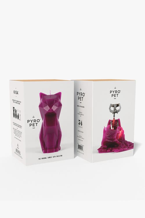 54celsius Pyropet Kisa Cat Candle In Burgundy