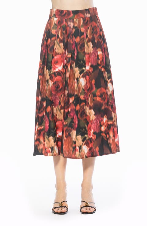 Oren Pleated Midi Skirt