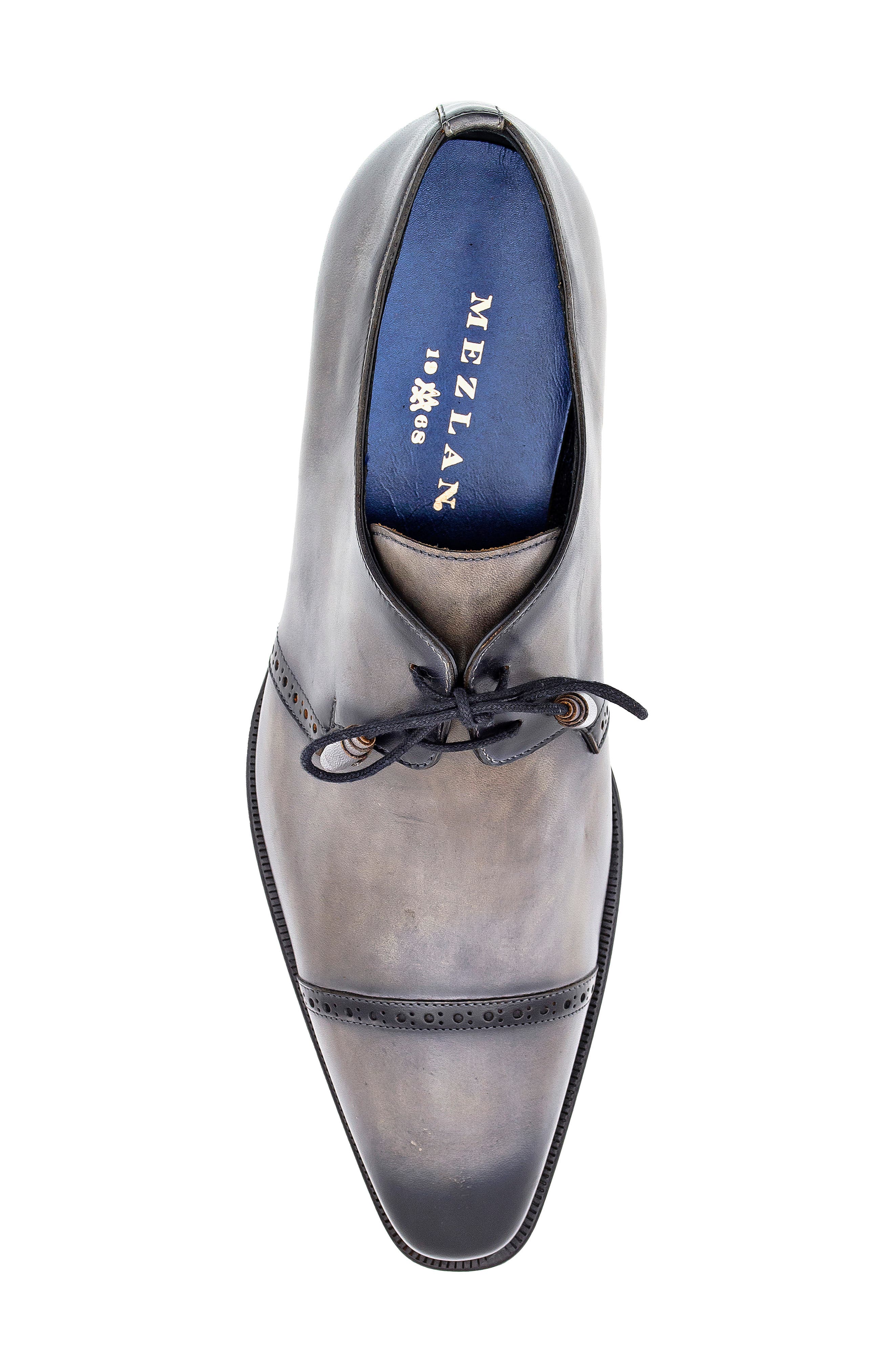 Mezlan 2-Eyelet Cap Toe Leather Derby, Alternate, color, Pearl Grey